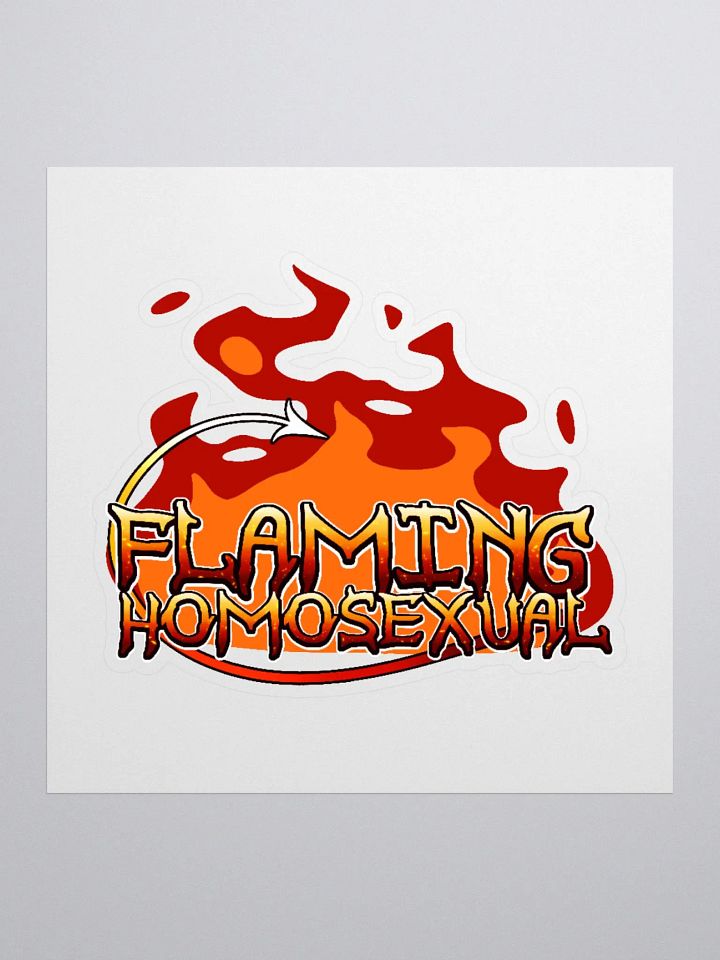 Flaming Homosexual Sticker product image (1)