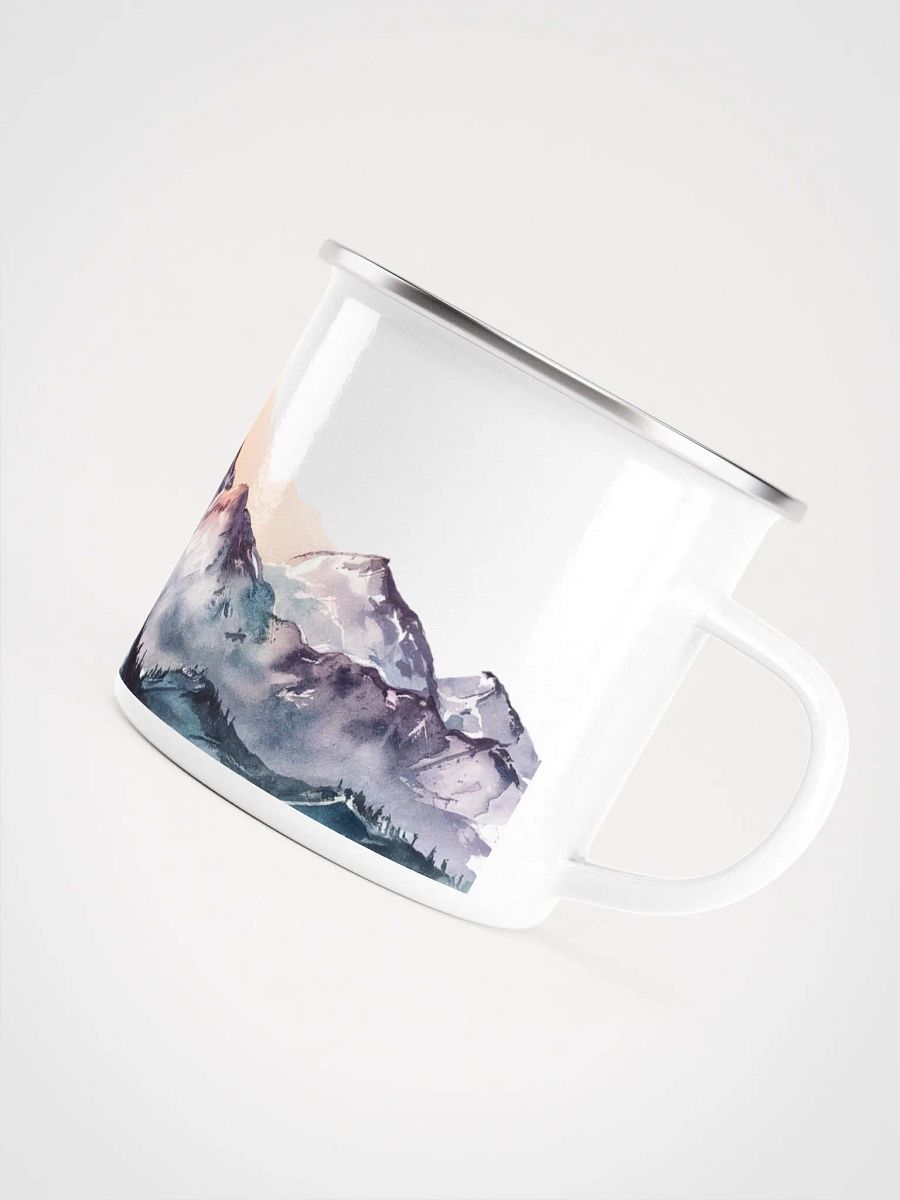 Watercolor Mountain Sunset Enamel Mug 12oz product image (5)