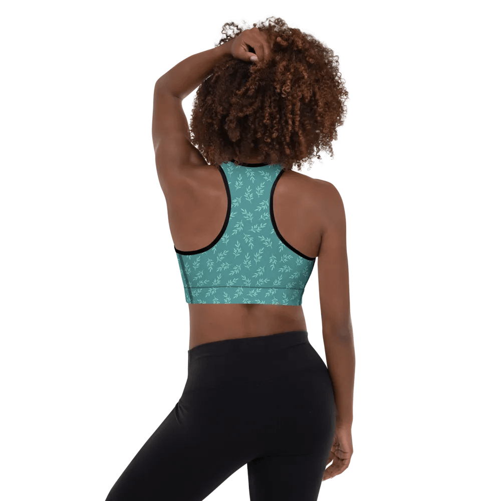 Turq All-Over Print Padded Sports Bra product image (4)
