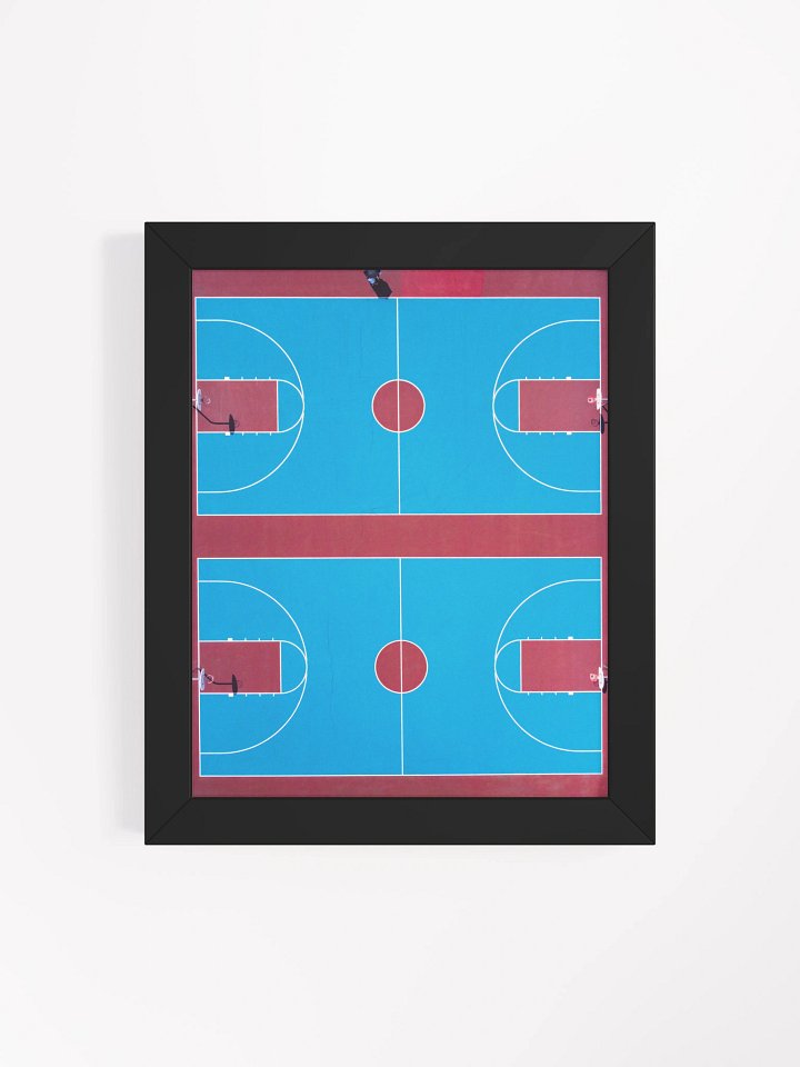 Urban Geometry: Aerial Basketball Court-Framed product image (1)