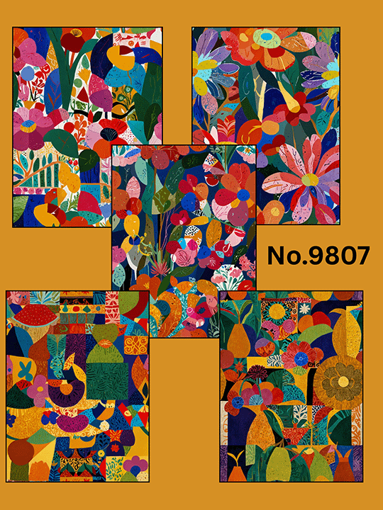Set of 5 Fantasy Garden Papers No.9087 product image (1)
