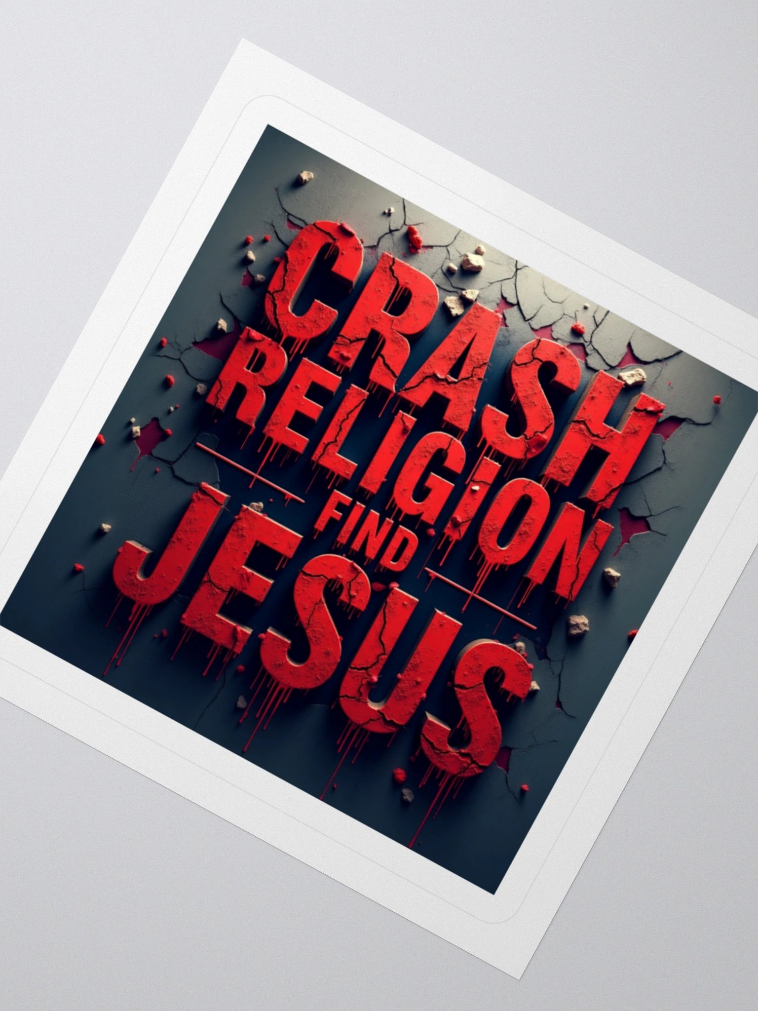 Crash Religion. Find Jesus. | Gritty Faith Sticker product image (4)