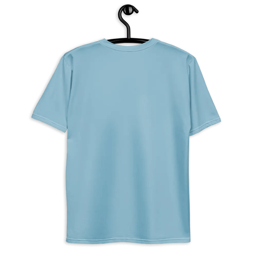 Plain Light Blue Soft Summer Men's Crewneck Polyester Heavyweight Premium T-Shirt by Treasure Pie product image (9)