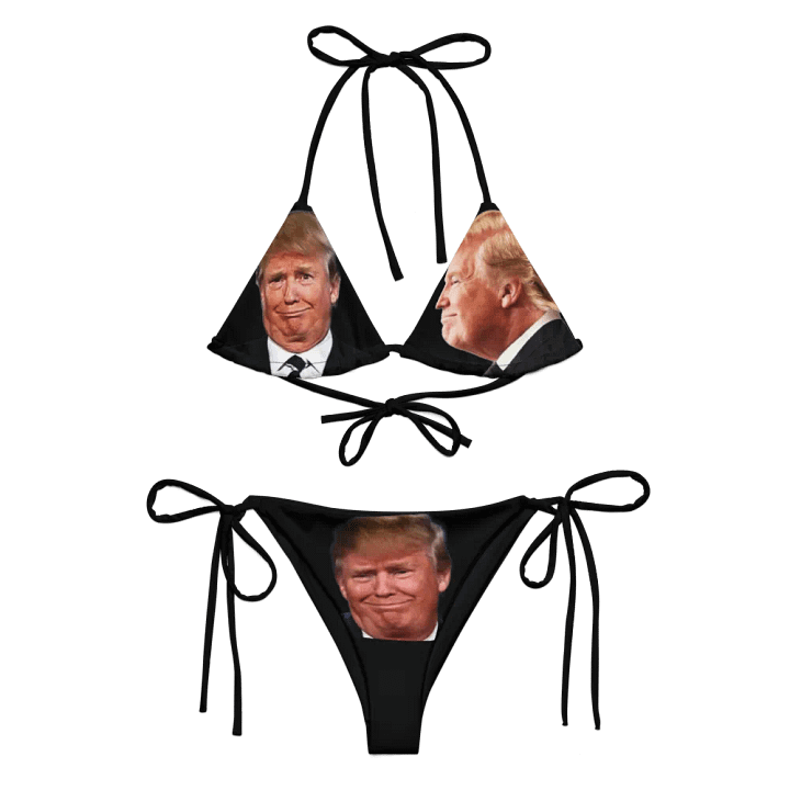 "Impeach This" Trump Face Black Bikini Set - Limited Edition Sass product image (1)