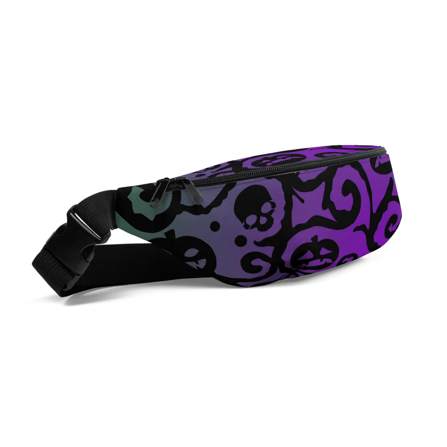 Green & Purple Scary Pumpkins Skull Fanny Pack product image (3)