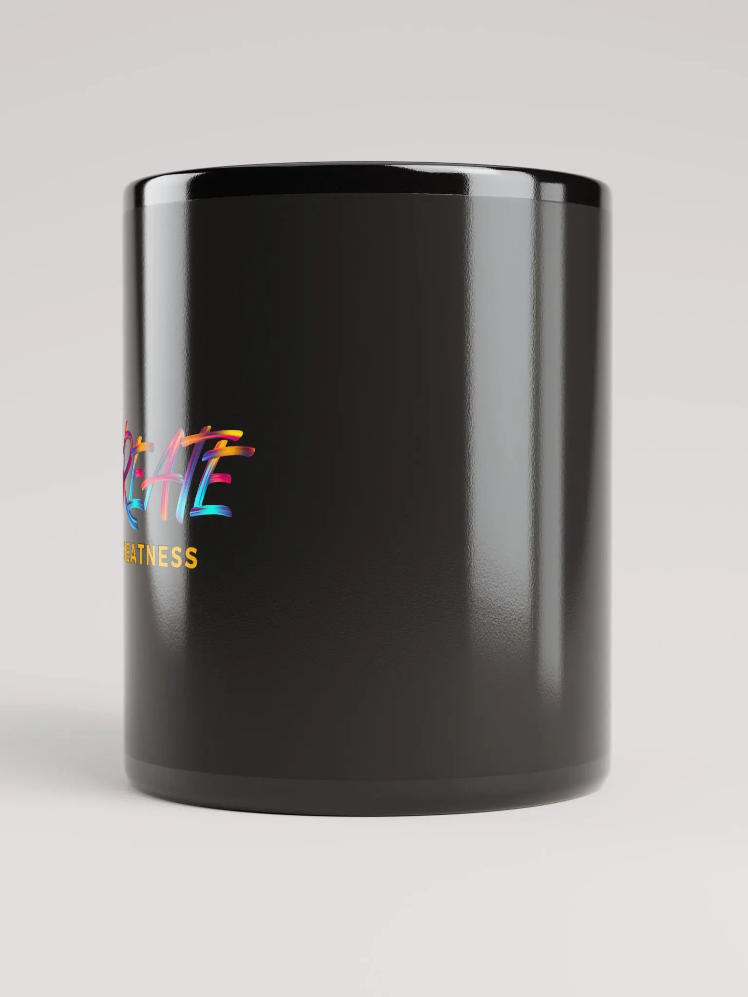 Born to Dance Her Silhouette + Rainbow Create Greatness Glossy Black Mug product image (5)
