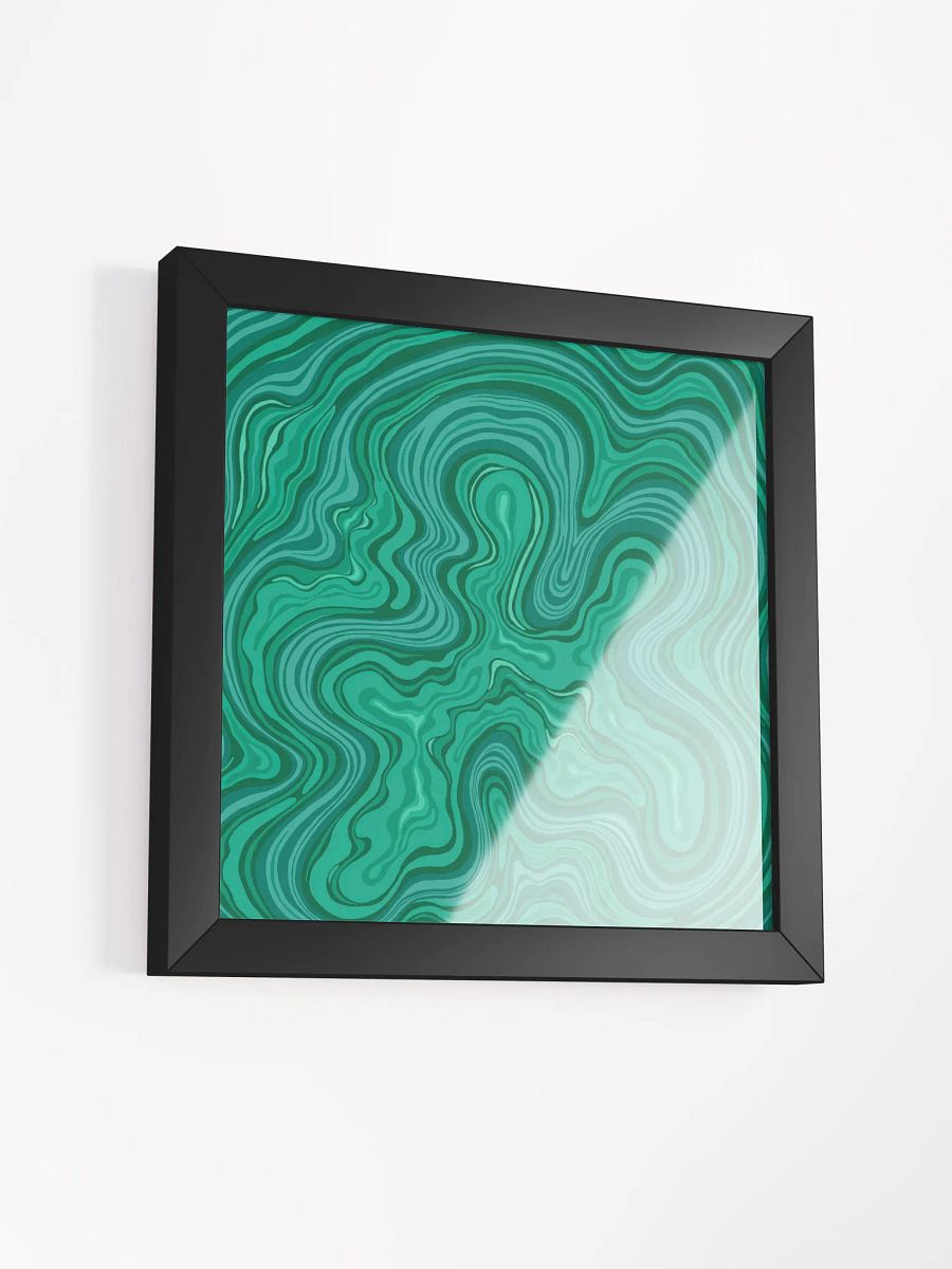 Organic Green Swirls Framed Matte Poster - Stone No. 8 product image (44)