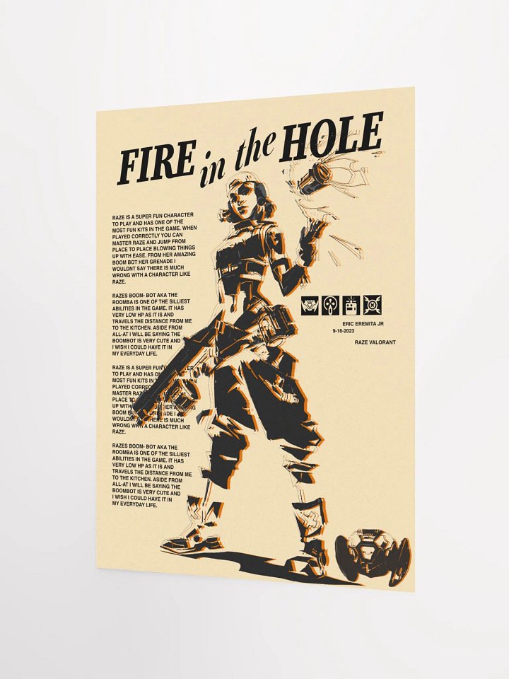 Fire in the Hole - 12 x 16 poster product image (2)