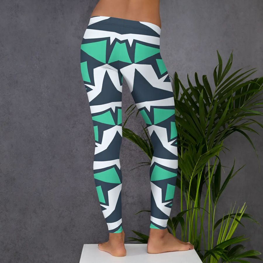 Symmetric Green Arrow All-Over Leggings product image (6)
