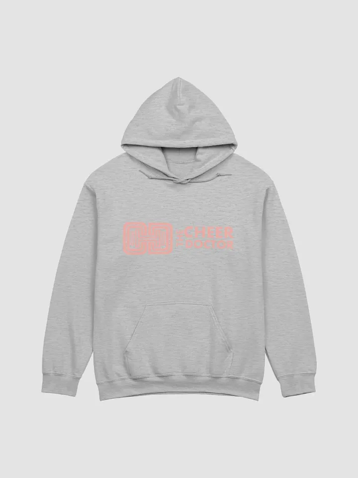 The Cheer Doctor Gildan Classic Grey Hoodie Pink Logo product image (1)