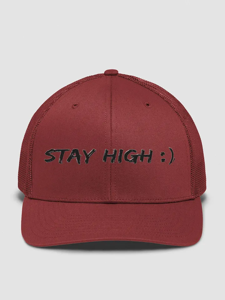 Richardson Stay High Trucker Hat (Black Text) product image (1)