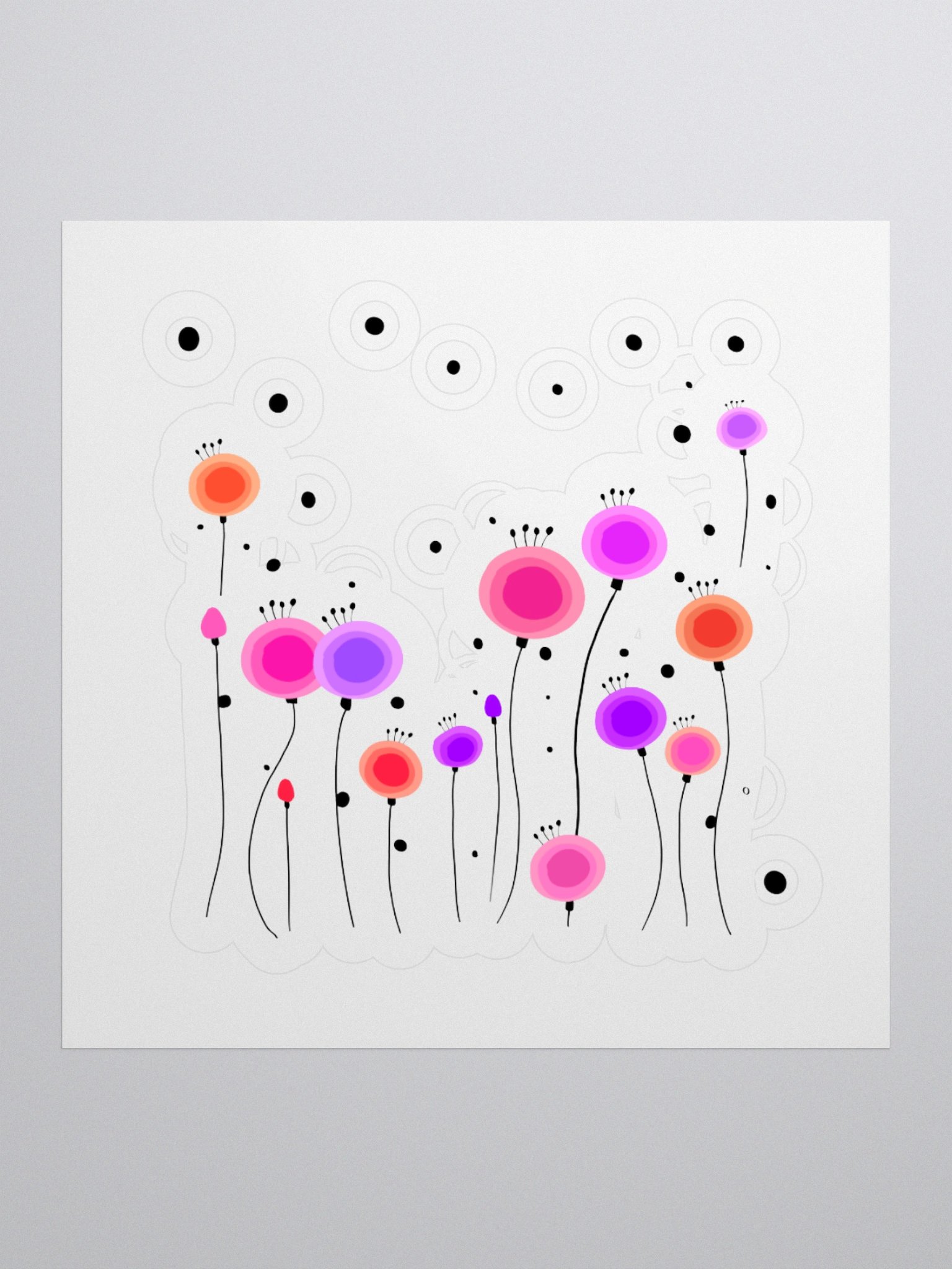 Floral Fusion Kiss Cut Stickers product image (1)