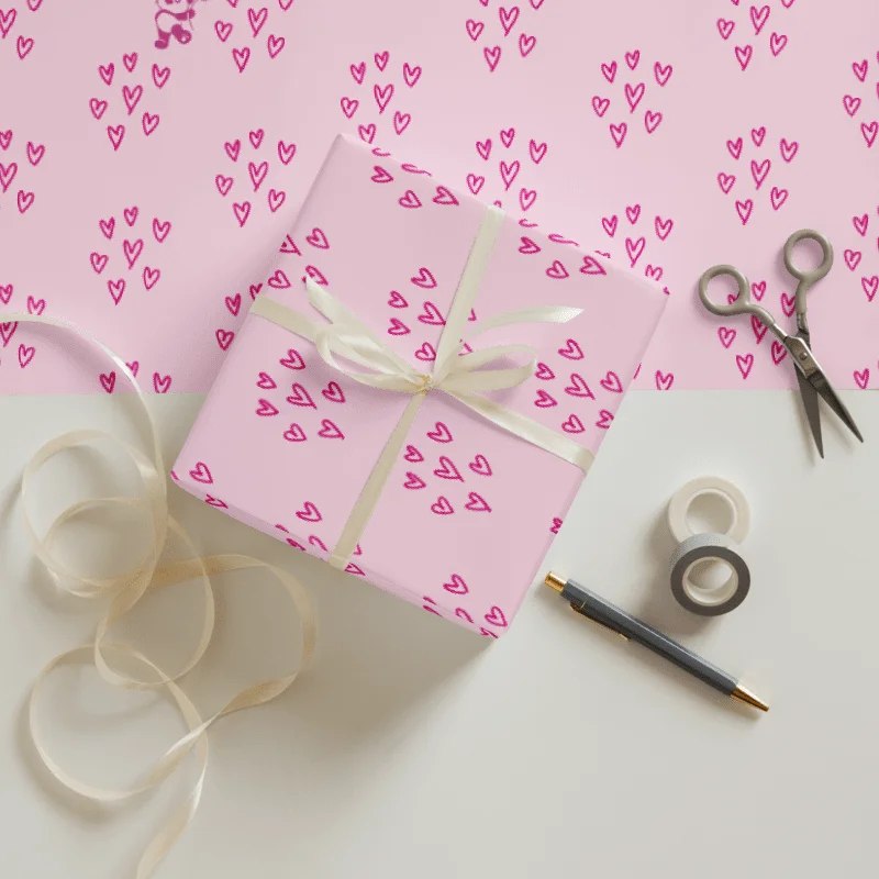 Heart & Bear Wrapping Paper product image (1)
