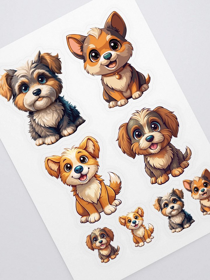 Cute Cartoon Dogs 1 , Sticker Sheet product image (1)