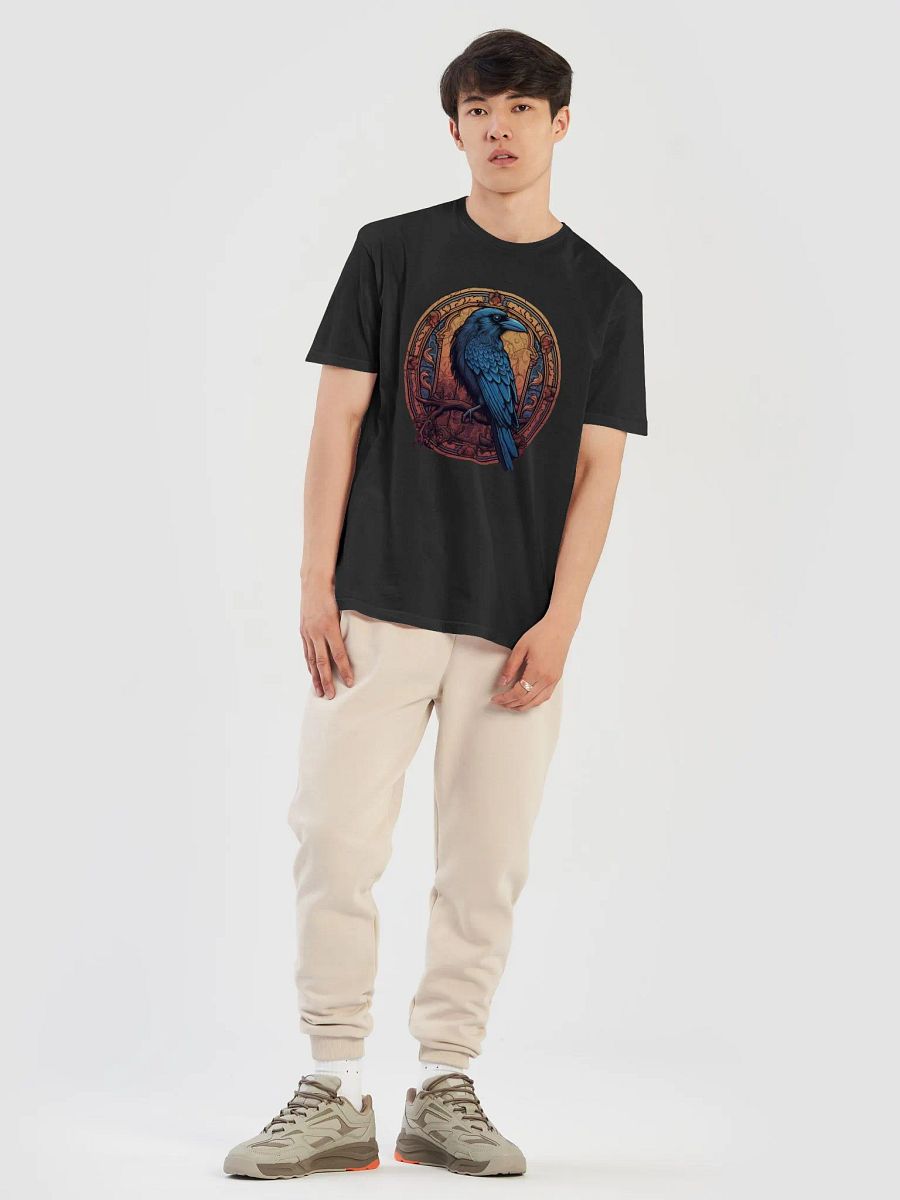 Raven Stained Glass Gothic T-Shirt product image (31)