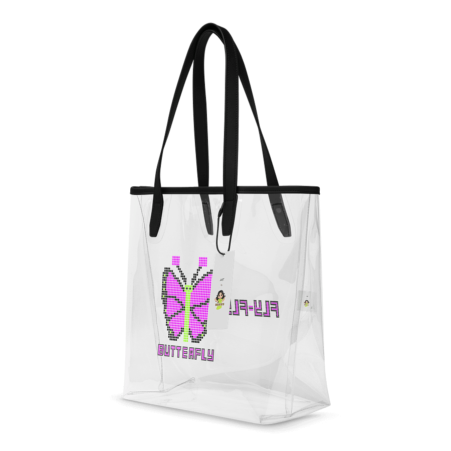 Pixel Butterfly Clear Tote Bag product image (4)