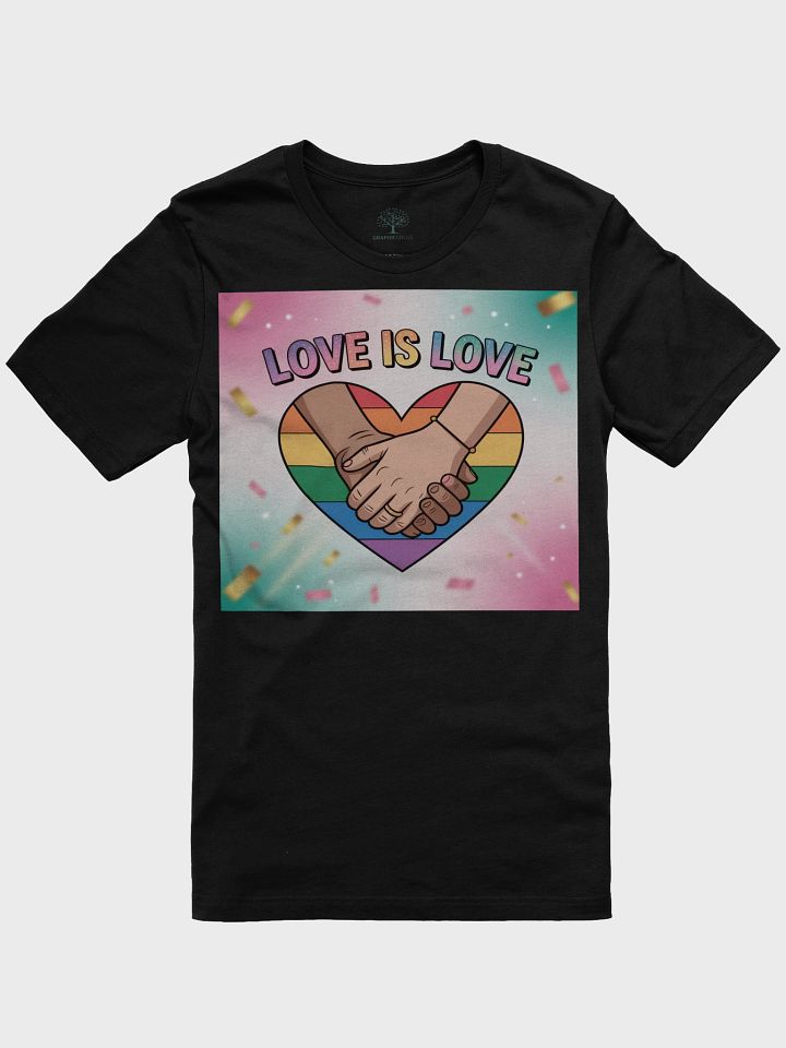 Unisex 'Love Is Love' Rainbow Heart Pride T-Shirt product image (2)