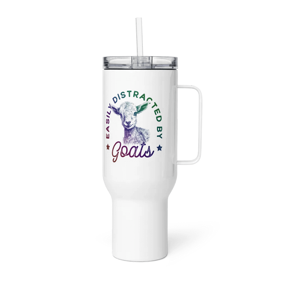 "Easily distracted by goats" Travel Mug with a Handle product image (17)