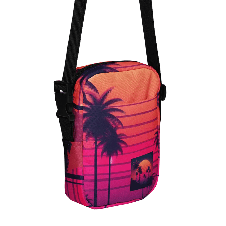 Retro Sunset Dreams Utility Crossbody Bag | AI Design product image (1)