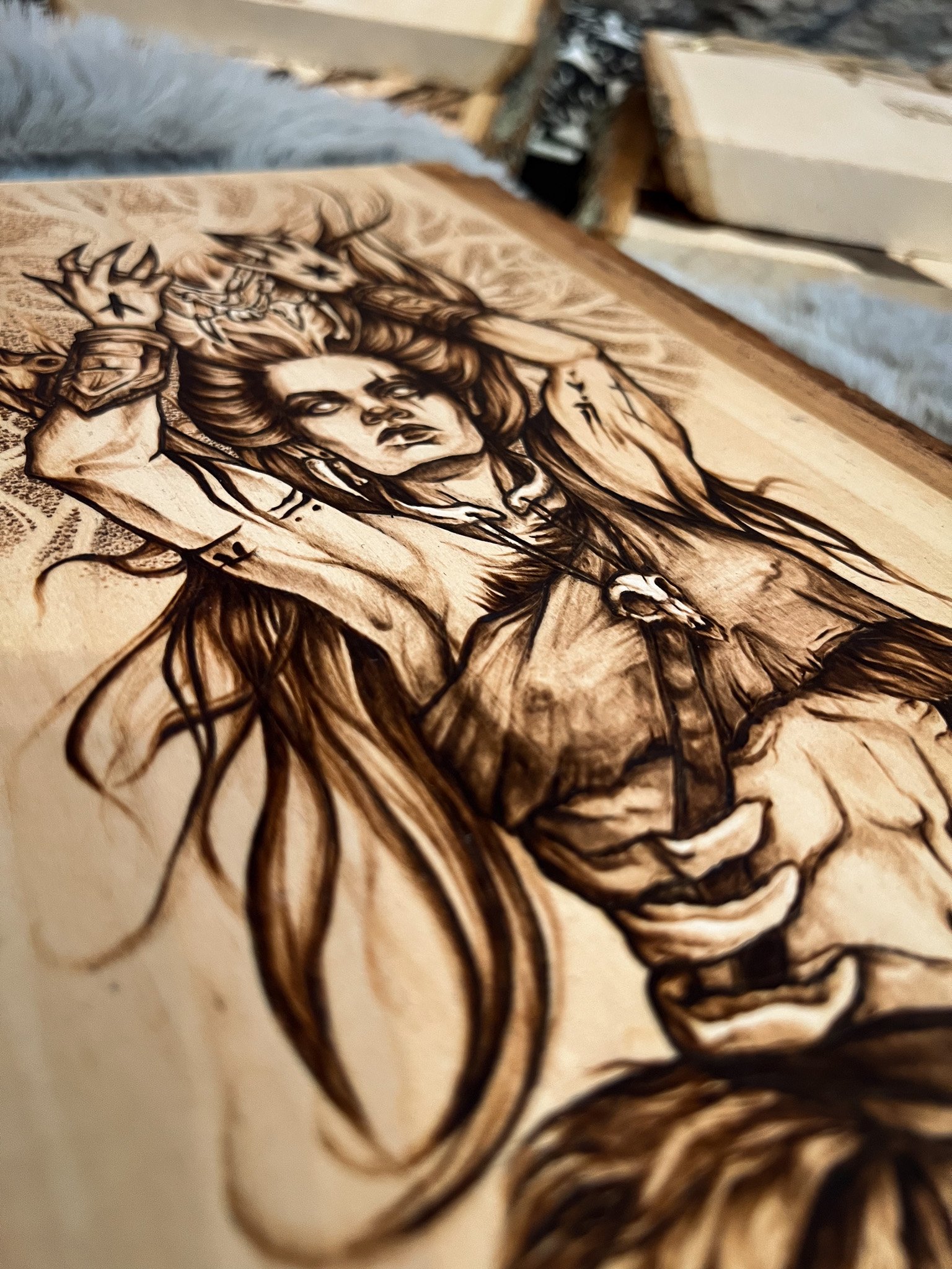 Freyja - Norse Warrior Pyrography product image (3)