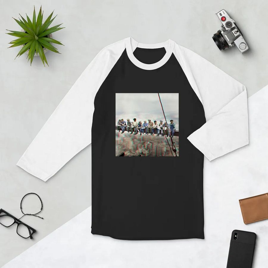 Skyline 3D Anaglyph Tee - Lunch atop Skyscraper in Color. New York 1932 product image (4)