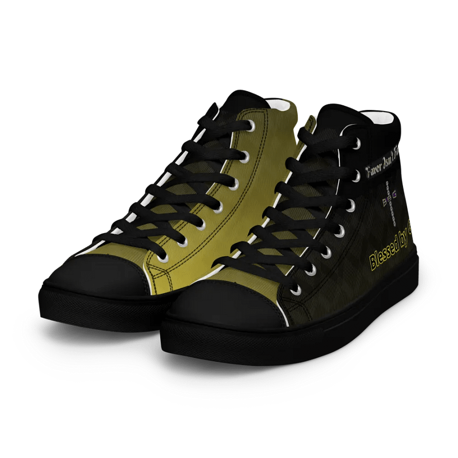 BBG Diamond Cross Black and Gold High Tops - Black Soles product image (4)