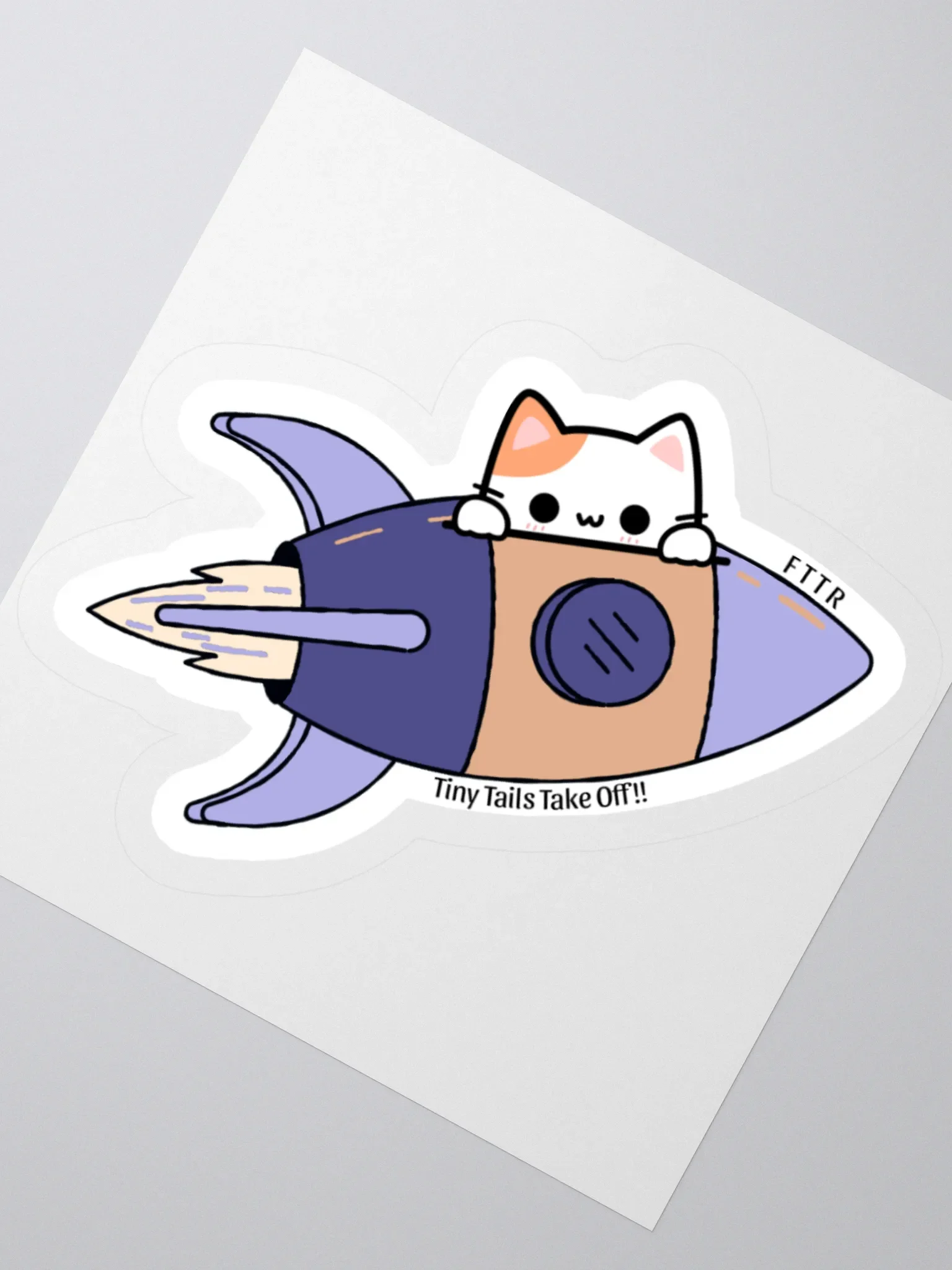 Cat Rocket Sticker product image (2)