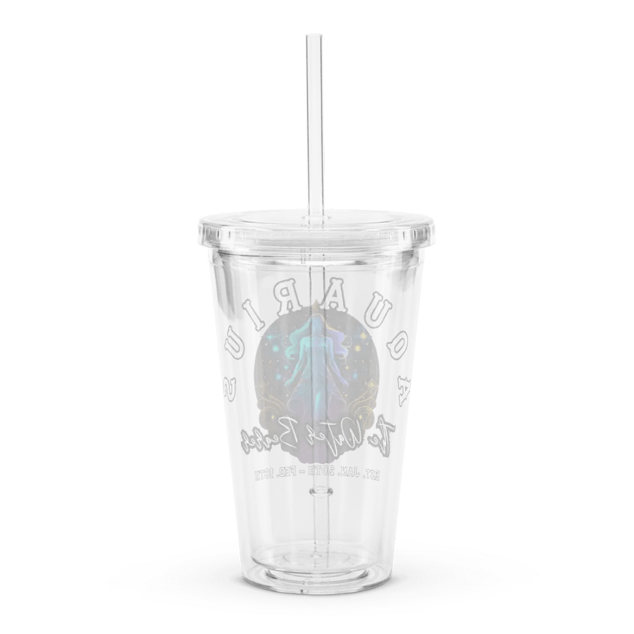 Aquarius - Zodiac Double Wall Clear Plastic Tumbler product image (2)