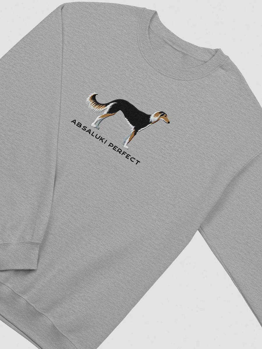 Absaluki Perfect Sweatshirt (Embroidered) of a Saluki(Black & Tan) product image (12)