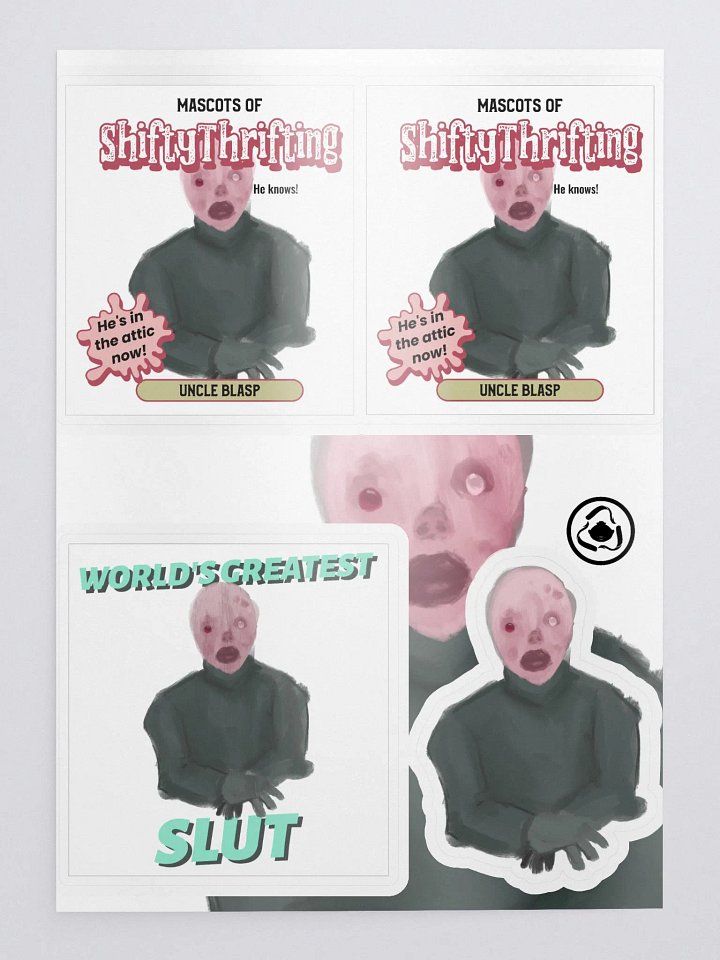 Uncle Blasp Fan Club sticker sheet product image (1)