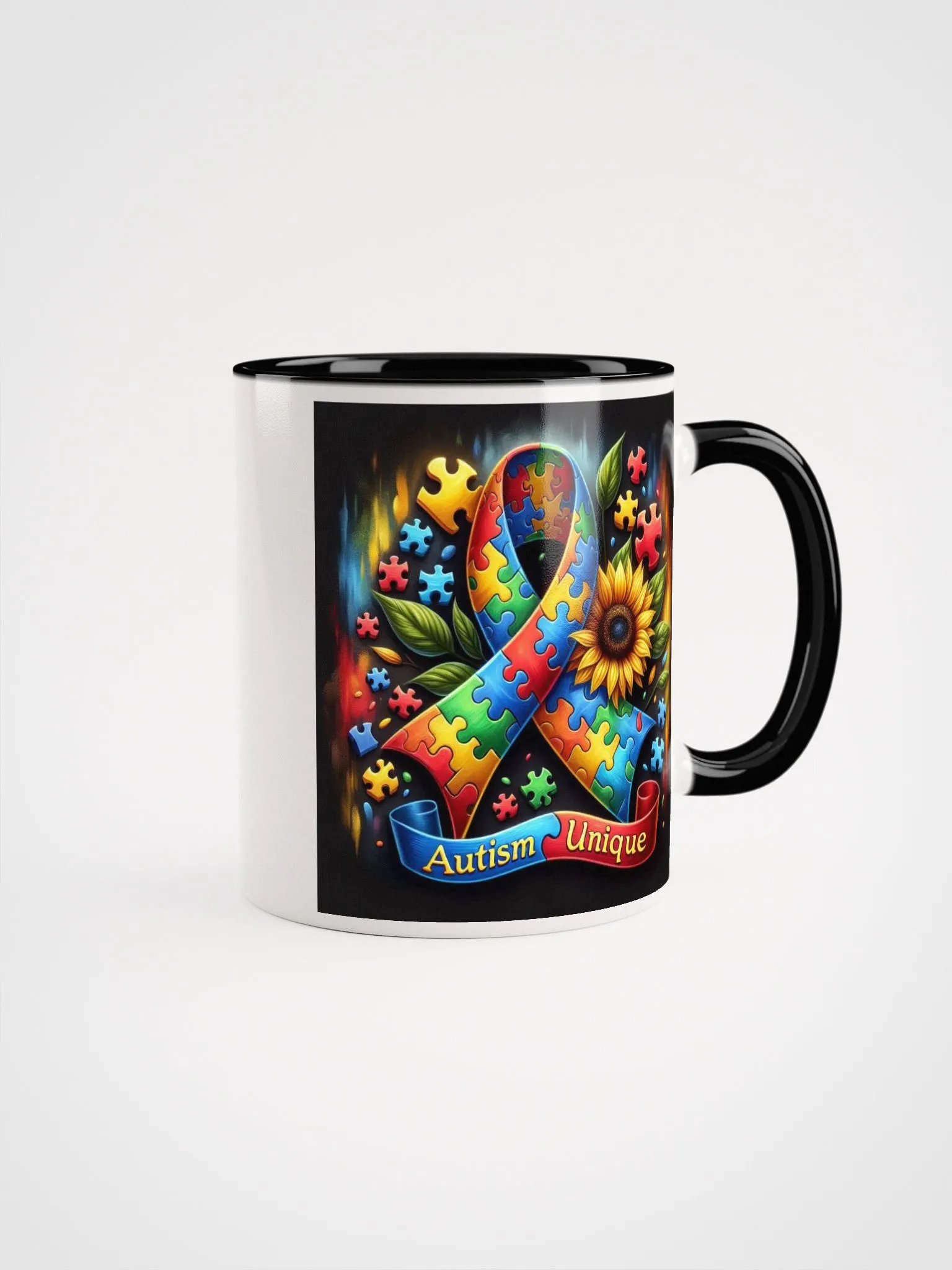Autism Awareness Puzzle Ribbon Mug product image (1)