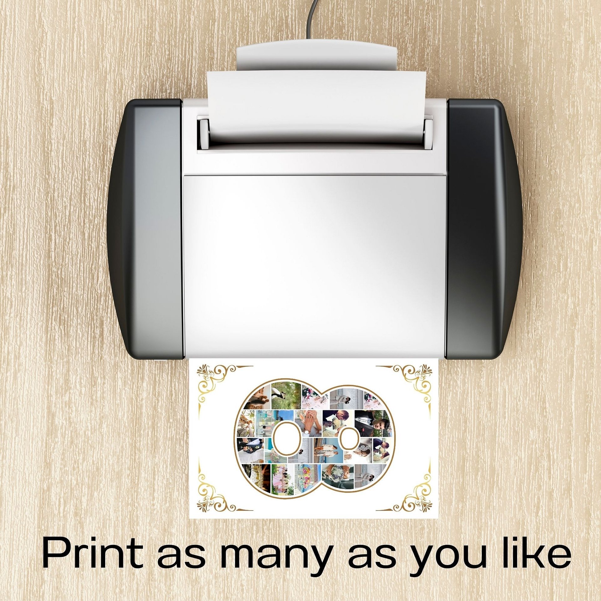 Eight Year Celebration Card Photo Collage Canva Template product image (9)