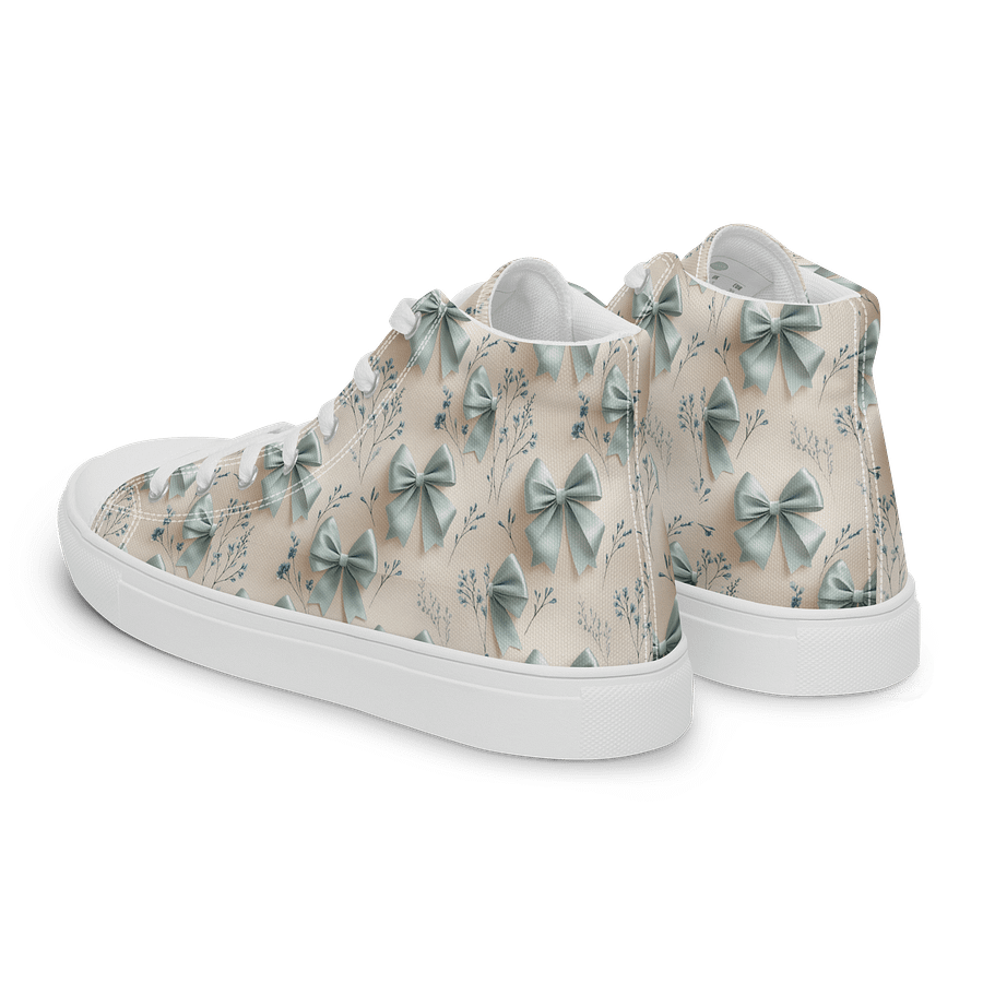 Women's High Top Canvas Shoes – Something Blue Bows product image (5)