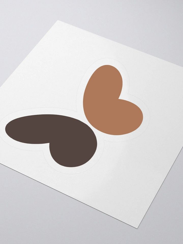 Artistic brown-color themed butterfly kiss-cut sticker product image (1)