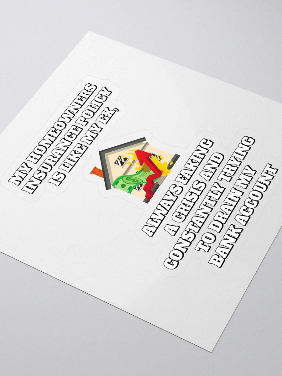 My Homeowners Insurance Policy Is Like My Ex - Funny Sticker product image (3)