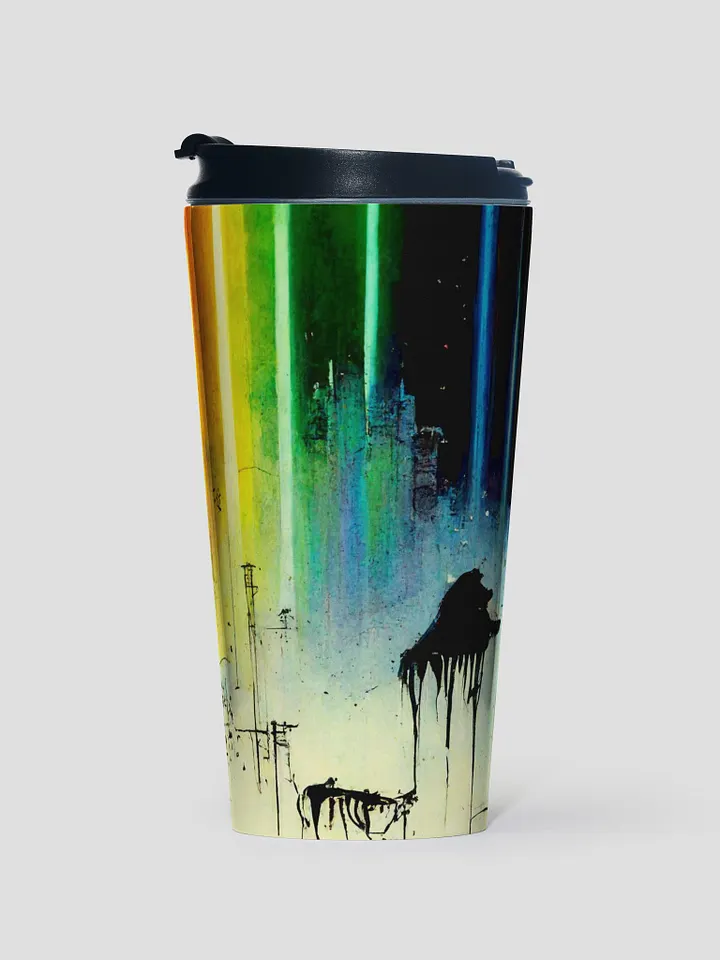 Rainbow Cityscape Stainless Steel Travel Mug product image (1)