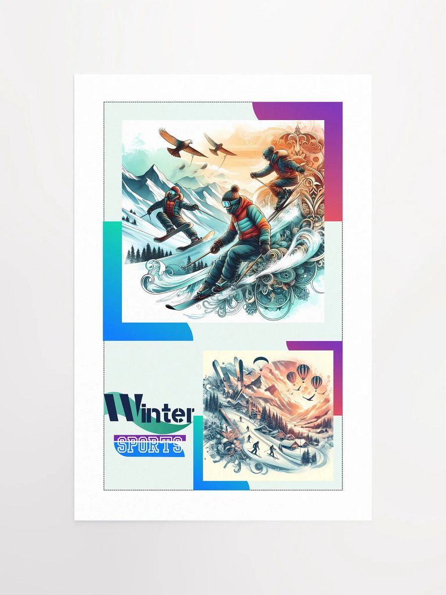 Winter Sports - skiing design with Enhanced Matte Paper Poster (in) product image (4)