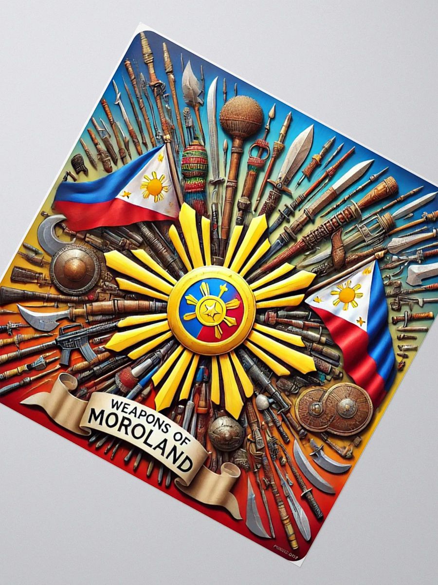 Weapons of the Moroland, Filipino Swords Rounded Square Decal Sticker Label for Car Decals and more product image (5)