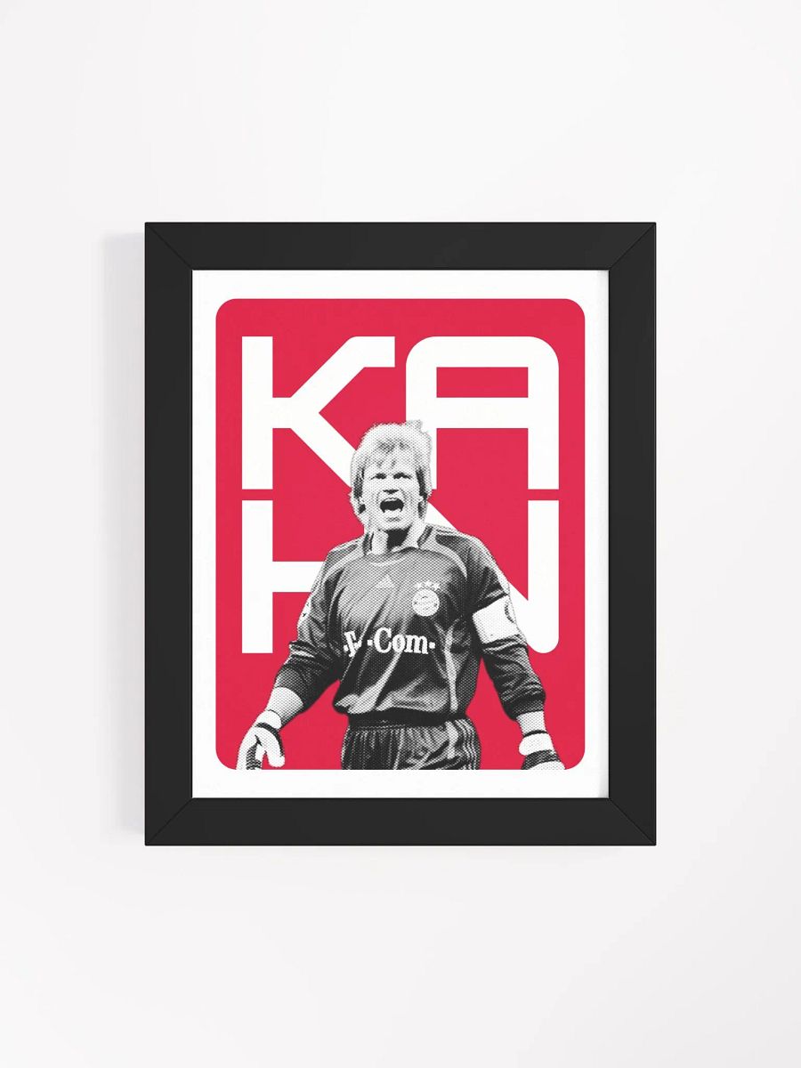 Oliver Kahn BW Bayern Munich Name Art Framed Print product image (4)