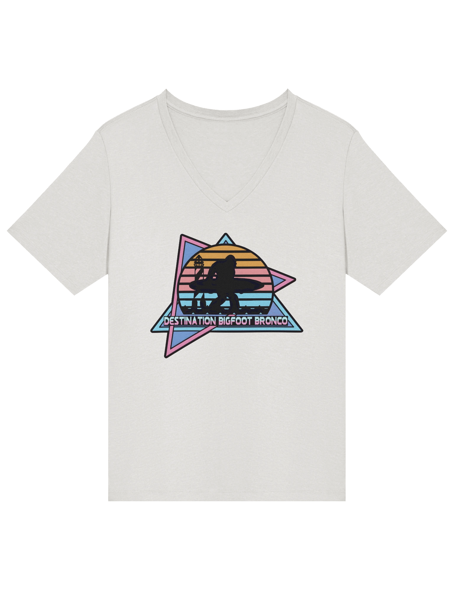 Destination Bigfoot Bronco Retro-Inspired Bella+Canvas Women's Relaxed V-Neck T-Shirt (Multiple Colors Available) product image (22)