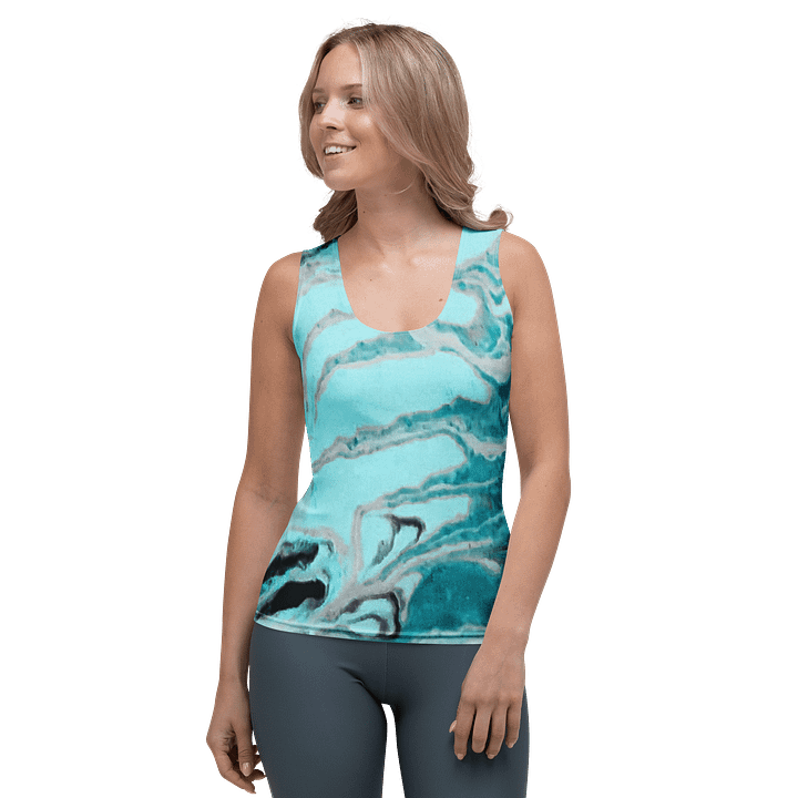 Fluid Turquoise Art Tank Top product image (1)