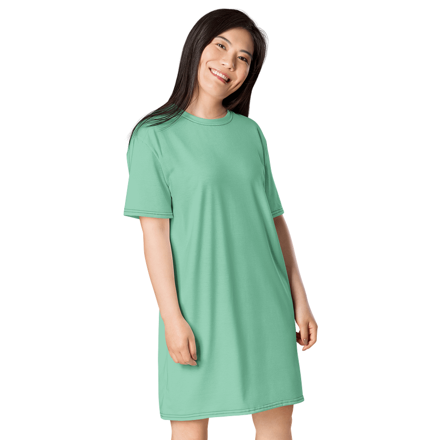 Oversized T-Shirt Dress - Bright Vista Blue, Sizes 2XS-6XL product image (4)