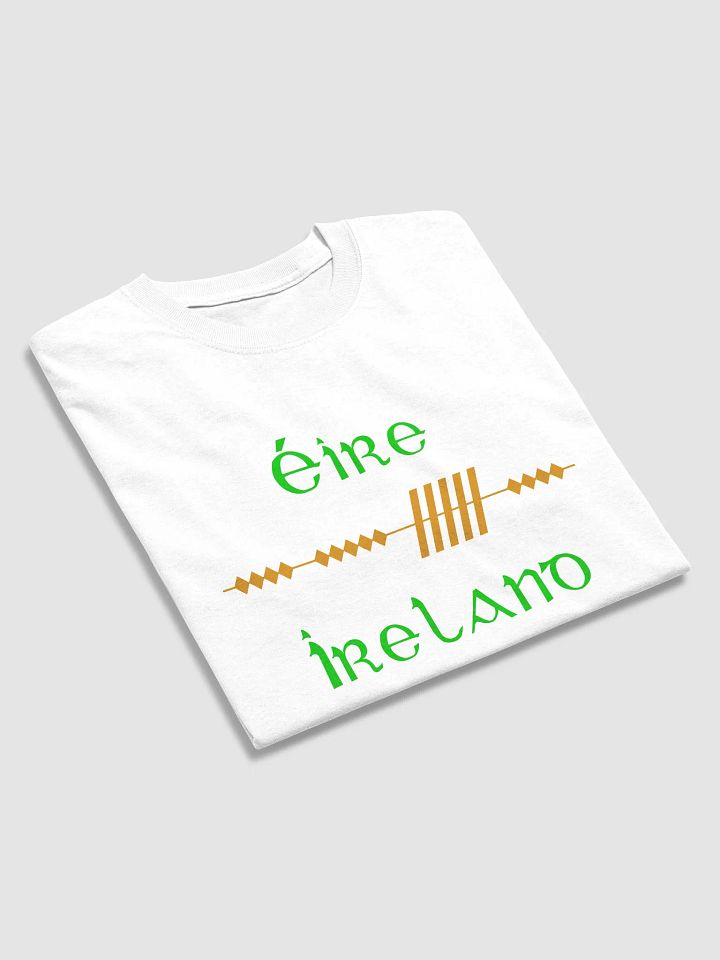 Ireland/Éire Scholastic style Ogham White Printed T-shirt product image (2)