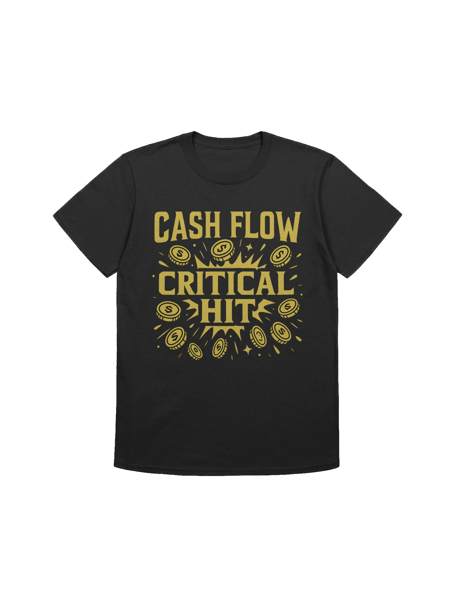 Cash Flow Critical Hit – Funny RPG Gamer Hustle T-Shirt product image (1)