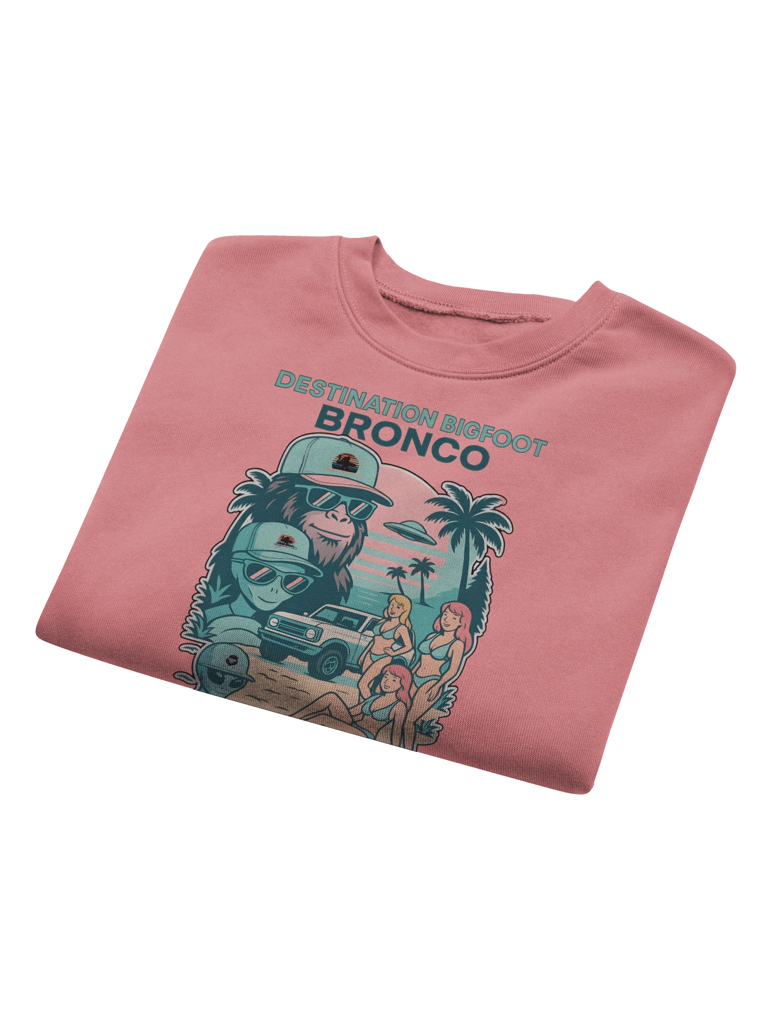 Destination Bigfoot Bronco Legends Of Sunset Best Friend's Bella+Canvas Women's Fleece Crop Sweatshirt (Multiple Colors Available) product image (24)