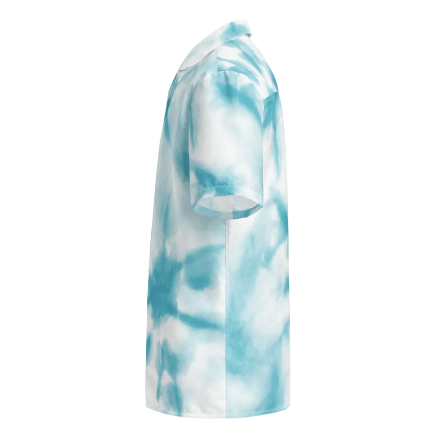 Breezy Blue Tie-Dye Hawaiian Shirt product image (3)