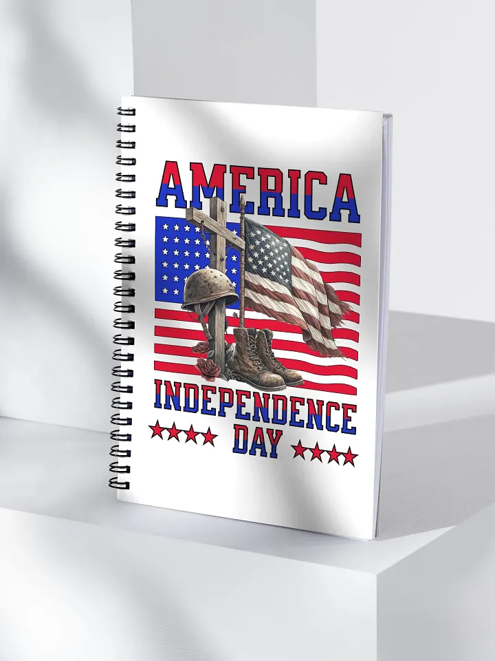 America Independence Day Patriotic Tribute Spiral Notebook product image (1)