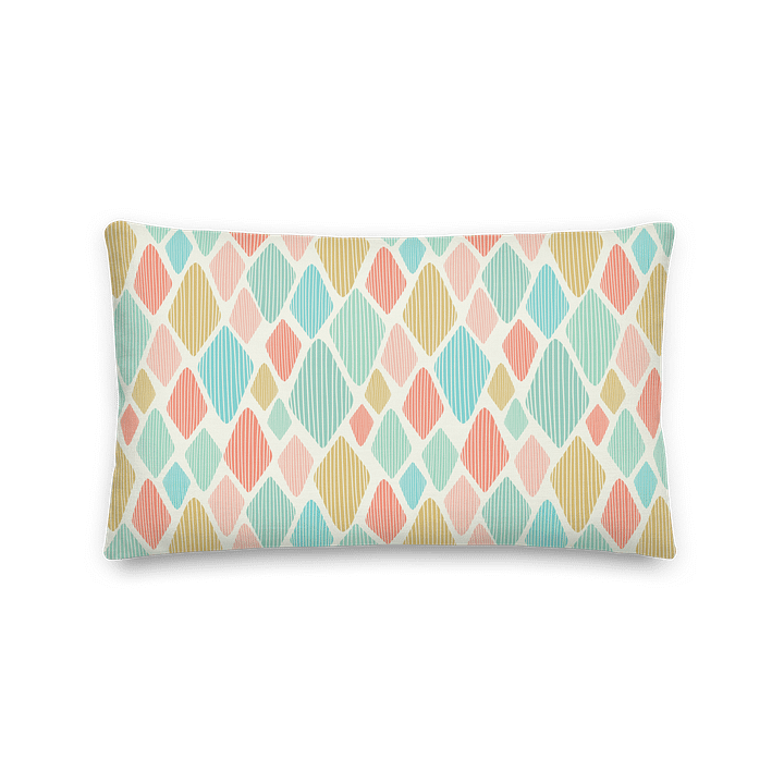 Pastel Diamond Pattern Throw Premium Pillow product image (2)