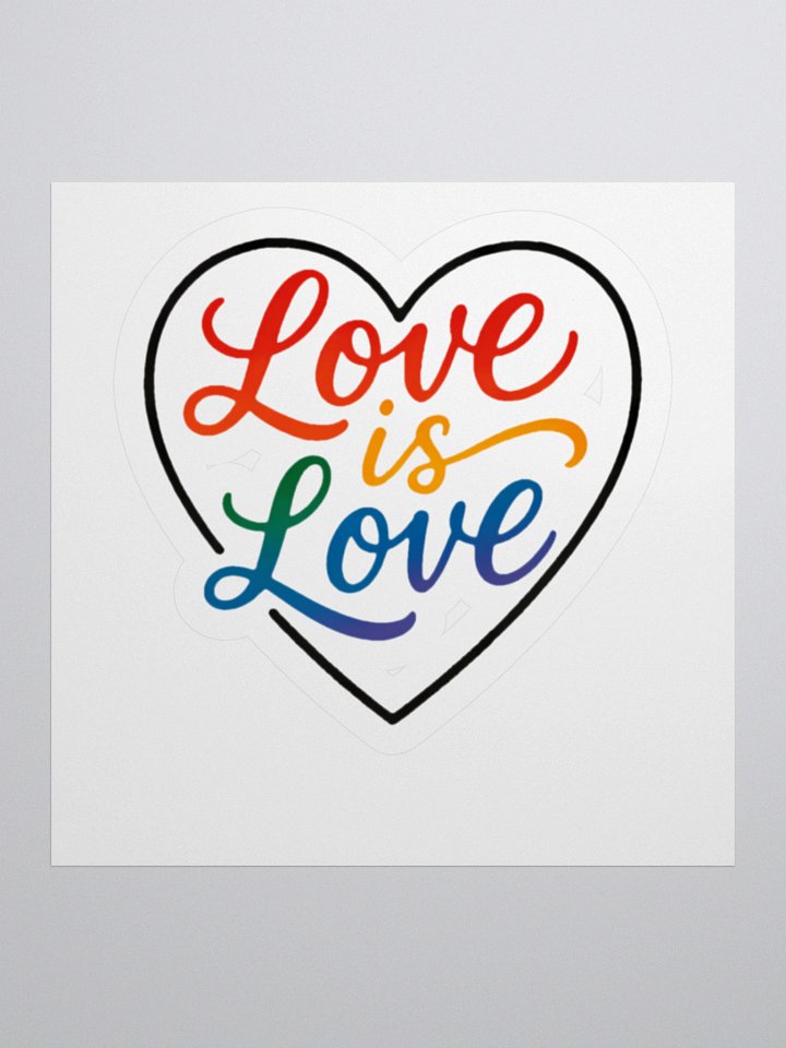 Love is Love Pride LGBTQ+ Rainbow Heart Stickers product image (3)