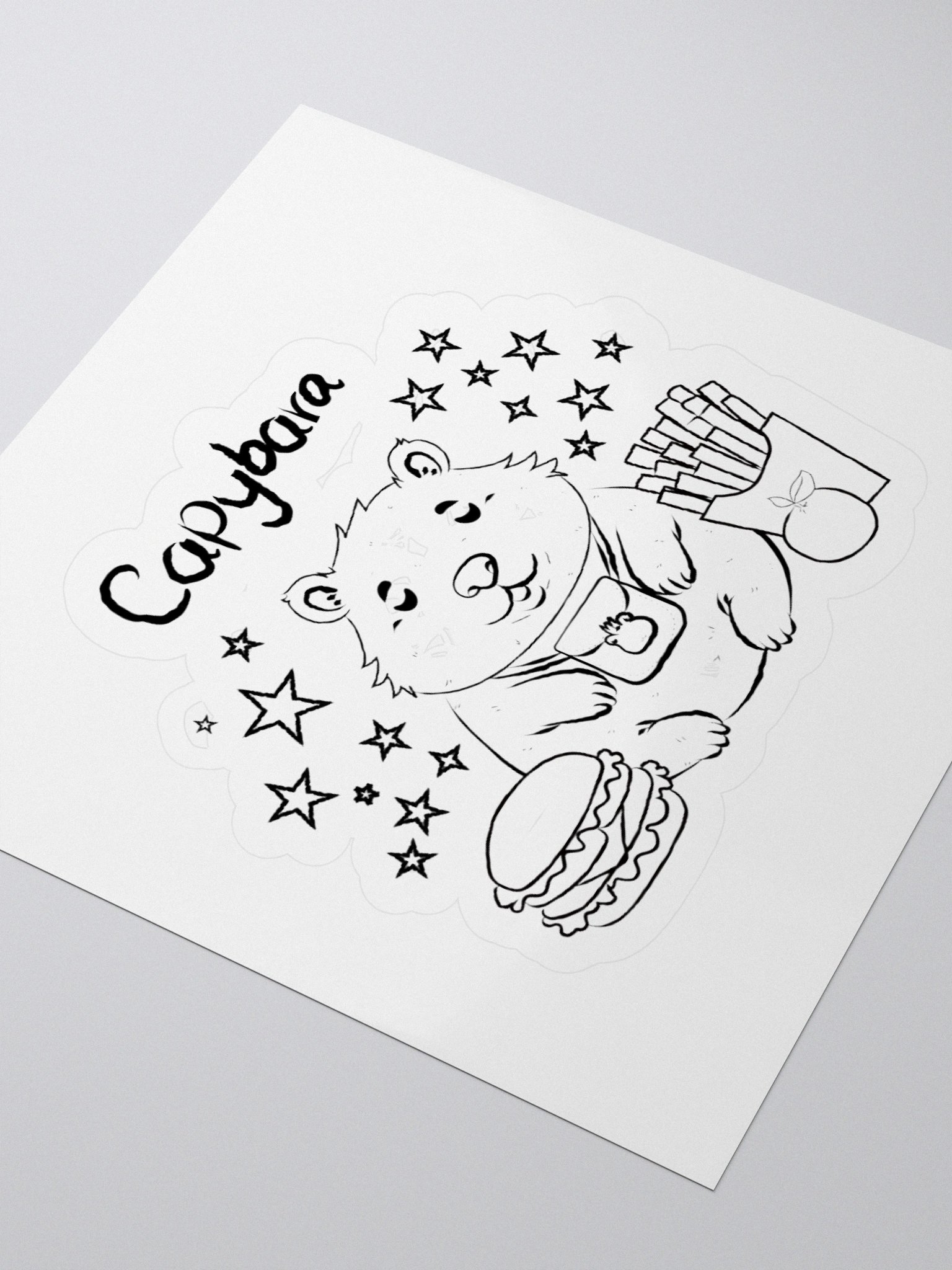 Capybara's Lunch Break Kiss Cut Stickers product image (9)